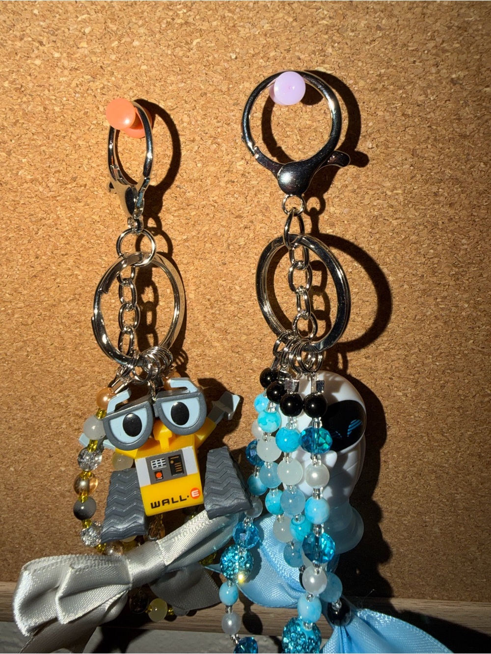 Wall·E Kids Keychain with Blue Beaded Tassel